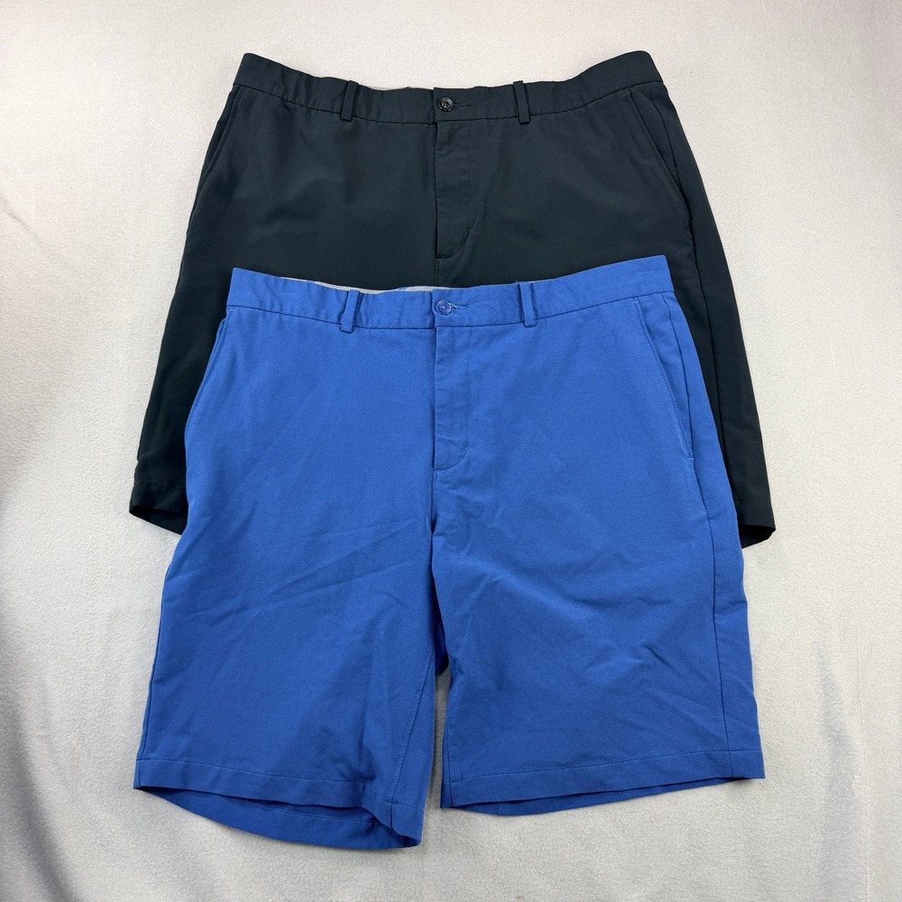 Lot of 2 Nike Dri-FIT Golf Shorts Bundle Mens 36 Black Blue Performance